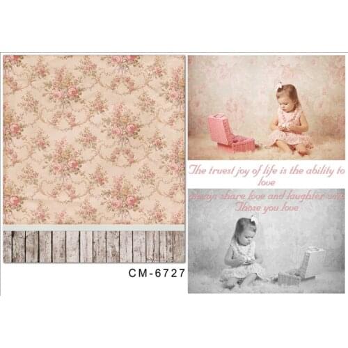 TR Kids Photography Background Backdrop Flower Wood Wall for Photo Studio Professional Photo Backdrop Custom Baby Photo Shoots