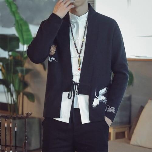 Traditional Chinese Clothing For Men Oriental Male Bomber Jacket Kung Fu Wushu Clothing Chinese Linen Shirts Men KK3241