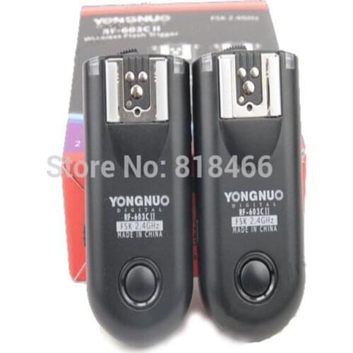 Yongnuo Flash Trigger RF-603II C RF603c c1 c3 ii RF 603 2 Transceivers for canon 5dII 1D 6D 7D 50d 60d 500d 600d 1000d ti5 ti6