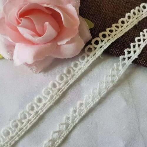 1Yards High Quality Embroidery Lace Fabric White Black Lace Trim Wide 1cm Ribbon Sewing Trimmings Collar encajes dentelle LT24