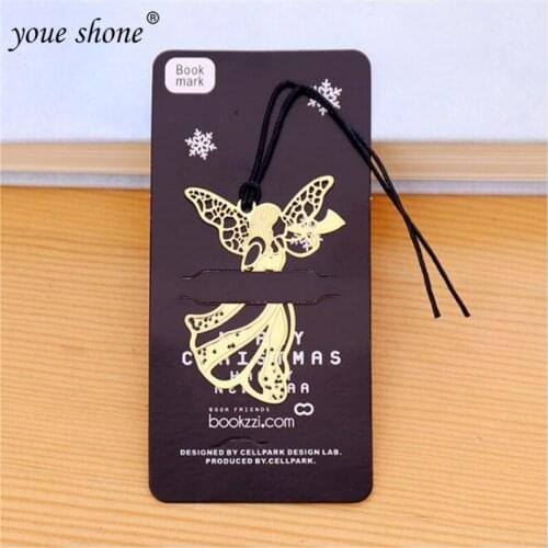 1pcs exquisite mini metal art pattern bookmark feather angel key maple leaf classical bookmark wholesale and retail