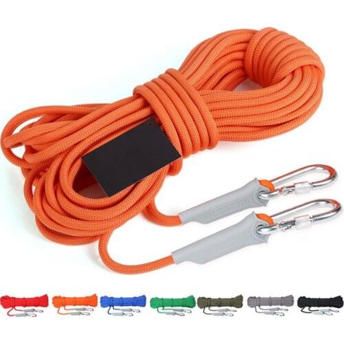 10M /20M Rock Climbing Cord Outdoor Hiking Accessories Rope 9.5mm Diameter 2600lbs High Strength Cord Safety Rope X308D