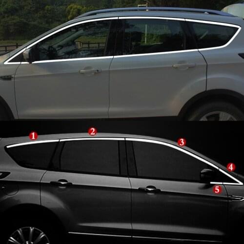 10pcs For Ford Escape Kuga 2013-2018 stainless steel Chrome Full Window Sill Trim Molding Cover Car Styling