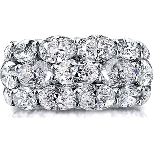 Hollow Lab Diamond Ring 925 Sterling Silver Engagement Wedding Band Rings for women Bridal Promise Party Jewelry Gift