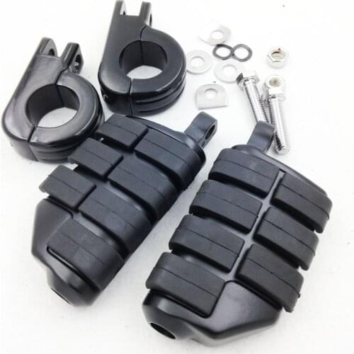 Motorcycle Accessories 1 1/4" Kuryakyn Dually Highway P-Clamps Large Foot Pegs For Harley Honda Magna TRIUMPH 3 2300CC BLACK