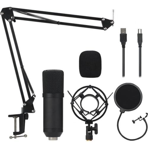 BM700/BM800 Recording Microphone Low Power Consumption Adjustable 192/24bit USB Microphone Kit for Singing