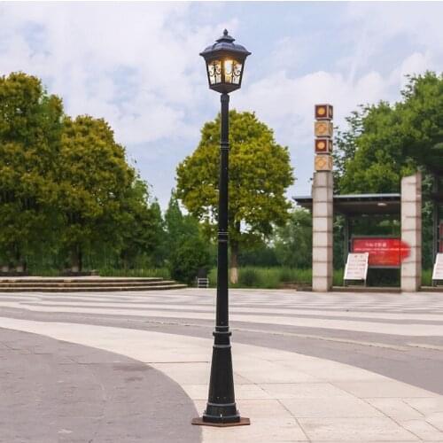 H≈ 2.4m) Outdoor courtyard street lamp European-style waterproof retro corridor lamp villa outdoor high pole project