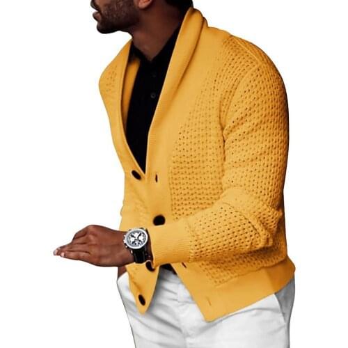 Fashion Men Cardigan Solid Color Hollow Cardigan Buttons Coat Warm Knit Sweater Jumper костюм мужской 2021 Autumn