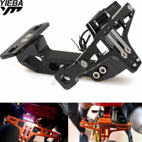 Motorcycle License Plate Bracket Holder for Suzuki GSXR GSX-R 600 750 K6 K7 K8 K9 2006-2010 Honda MSX125 GW250 Yamaha TMAX 530