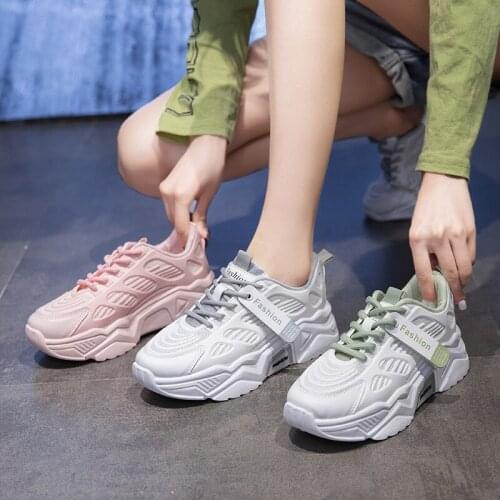 Women Platform Sneakers Brand Woman Casual Shoes Lace-up Female Sports Mesh Vulcanized Shoes Fashion Female Running Trainers