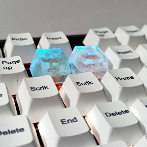 Mechanical keyboard handmade resin keycaps cross axis keycaps personalized Back light keycaps R4 height 1pc