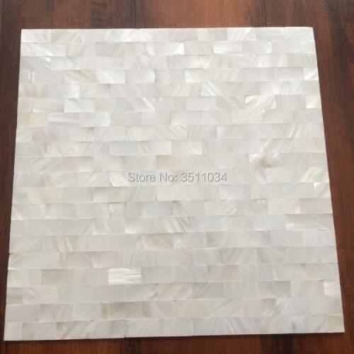 30x30cm high quality handmade sea shell pearl white wall mosaic tile Shell Mosaic Decorative Tiles for wall decor