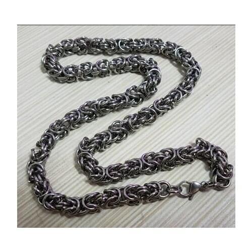 Lanseis 1pcs men Cool necklace stainless steel chain 6mmx55mm