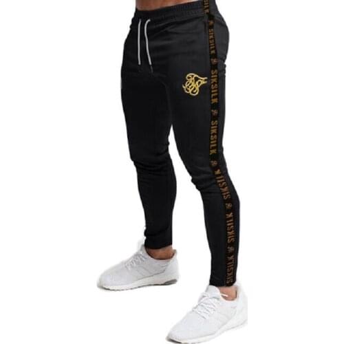 Mens Joggers Casual Pants Fitness Men Silk Silk Sportswear Skinny Siksilk Tracksuit Sweatpants Trousers Sik Silk Track Pants