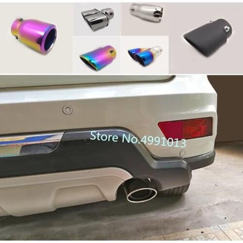 Car styling cover muffler exterior back end pipe dedicate exhaust tip tail outlet ornament vent parts For BYD S6 2015 2016 2018