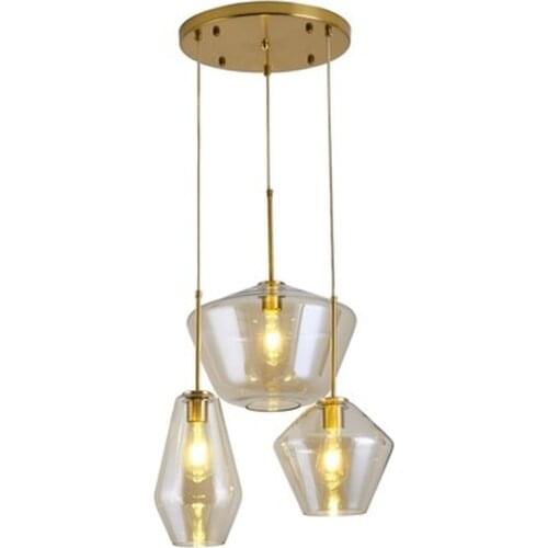 Nordic Modern Glass Pendant lights Fixtures Loft LED Hanging Pendant Lamp for Kitchen Restaurant Living Room Bedroom E26 E27