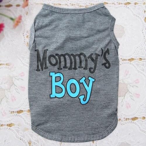 New Style Fashion Pet Tops Letter Printing Breathable Polyester Fashion Puppy Vest for Summer Dogs Clothes Supplies Products