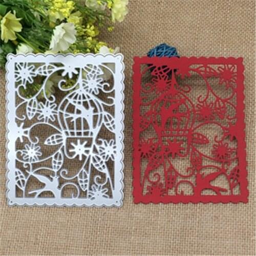 Rectangle frame flower vine Metal Cutting Dies Stencil Scrapbooking Photo Album Card Paper Embossing Craft DIY