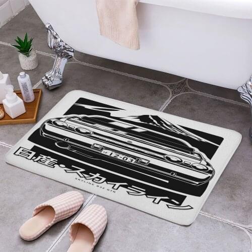 R32 GTR JPN Series Carpet Areas Rug Non-slip Floor Mat Rug 3D Printing Living Room Bedroom Door Mat Home Decoration