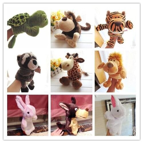 Hand puppet Animal Plush Doll for kids ventriloquist show parent-child telling story game Glove Mouse toy finger puppet b0401