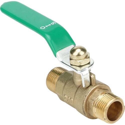 Ball Valve Male to Male Thread Brass Pipe Ball Valve Two Way Mini Ball Valve Shut-off Valve Manual Flush Valve