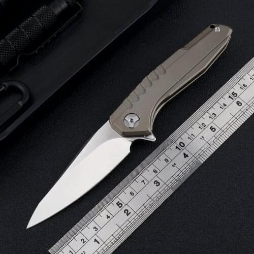 High quality folding knife M390 blade TC4 aluminum alloy handle outdoor camping hunting tactical defense EDC fishing tool knife