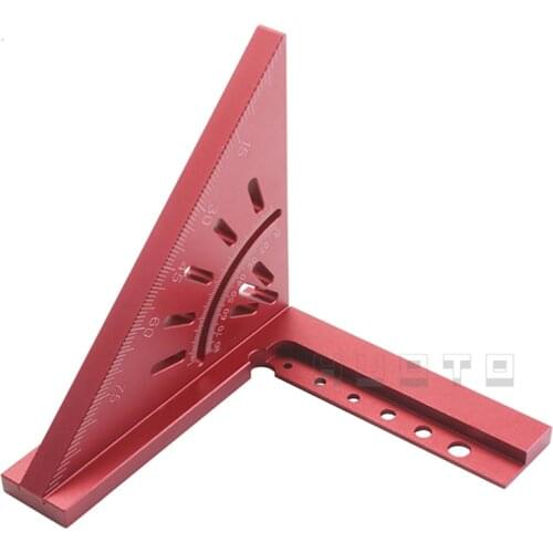 Woodworking r Aluminum Alloy& Stainless steel Miter Triangle Ruler High Precision Layout Measuring Tool Engineer Carpenter