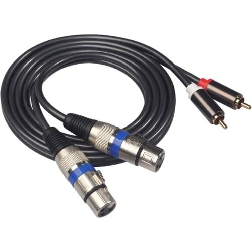 1.5M XLR Cable Male to Female / Male 3Pin Extension Audio Cables 5mm Dual XLR Audio Signal Patch Cable For Microphone Mixer