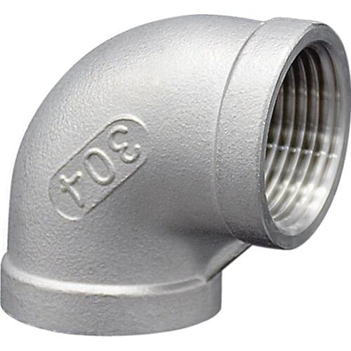 1/8'' - 2'' BSP Female Thread 304 Stainless Steel Equal 90 Degree Elbow Water Pipe Fitting SS304 Joint Connector