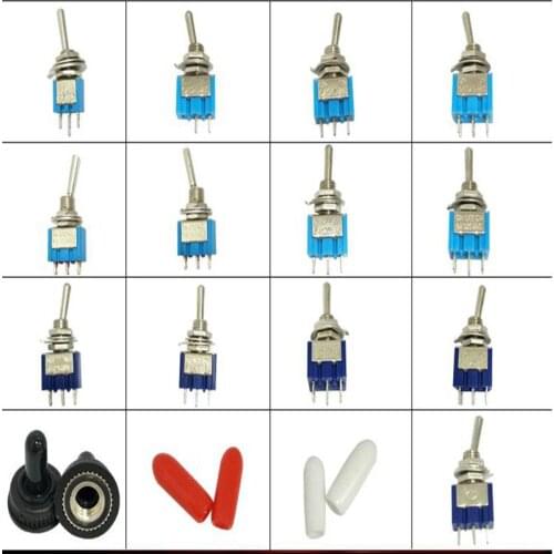 1pcs Small Power Rocker Switch Swing Head Toggle Switch MTS 102 Toggle Switch 2 File 3 Foot Open 6mm