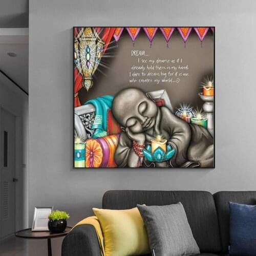 Abstract Buddha Painting Wall Poster Modern God Picture Religious Canvas Art HD Print For Living Room Temple Home Decoration