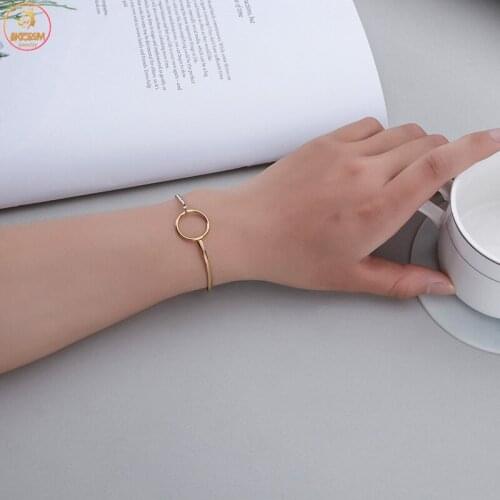 Akizoom Punk Claw Drill Chain Bangles Stainless Steel Round Circle Bracelet Freeshipping Charm for Women Party Jewelry Gift