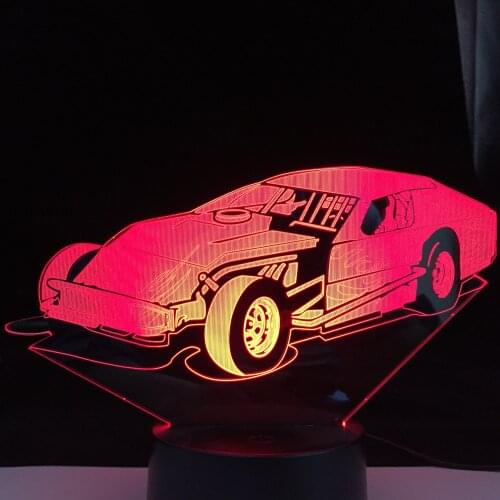 Car Series Sports Car 3D LED Lamp 7 Color Changes With Remote Control Home Decoration Night Light for Festival Birthday Gifrs