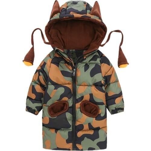 Childrens Winter Jackets For Teenage Girls Warm Winter Baby Parkas For Boys Infant Overcoat Zipper Hooded Outerwear