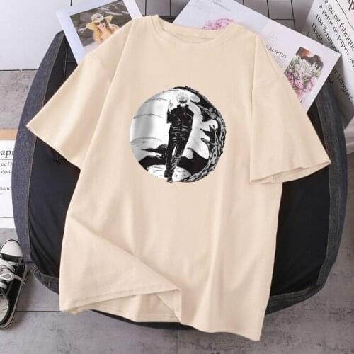 Elegant Gojo Satoru T Shirts Women O-Neck Fashion 2021 Anime Tshirts Vintage Black Casual Tops Tees Loose Fit Poleras Female