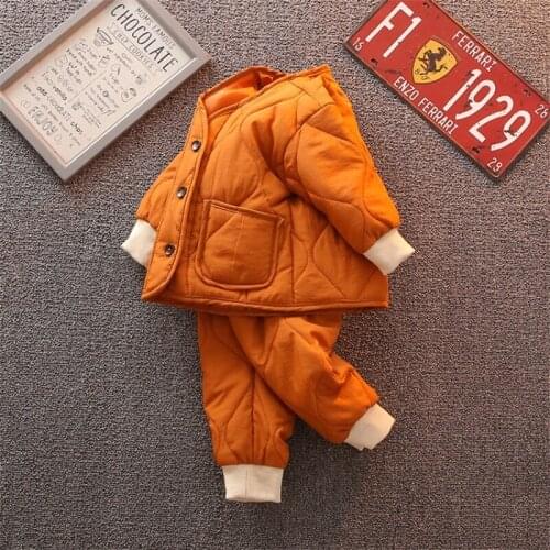 Girls Suit Coat +Pants 2Pcs/Sets Spring Autumn Winter 2021 Toddler Kids Teenagers Cotton Down Thicken Sport Suits Children Cloth