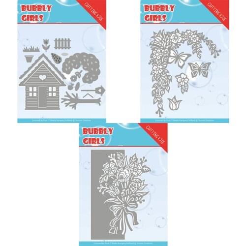 Piggy Craft metal cutting dies cut die mold Flower butterfly edge house Scrapbook paper craft knife mould blade punch stencils