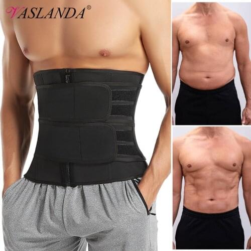 Men Waist Trainer Corset Sauna Sweat Sports Girdles Gym Fitness Modeling Strap Slimming Shaper Workout Trimmer Belt Shapewear
