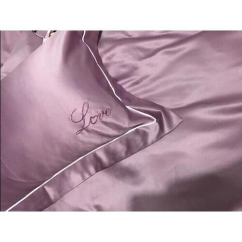 New Fashion 1 pair pillowcases Home Textile Comfortable Silk Satin Soft s Comfort Standard Solid Color pillow case