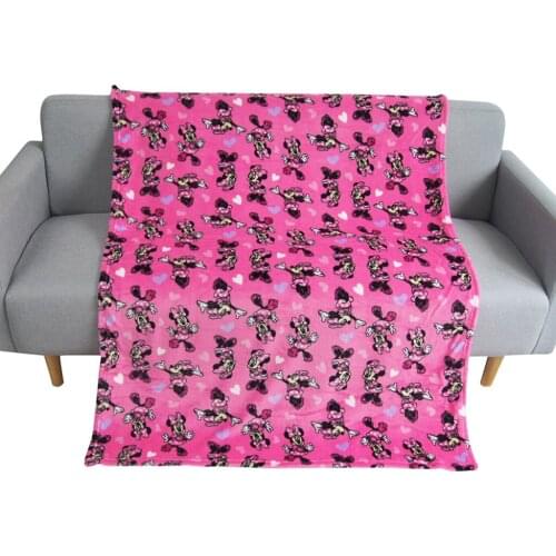 Disney Mickey Minnie Mouse Blanket Throw Sofa Nap in Bright Colors And Soft Warm Kids Boys And Girls Fuchsia Pink Blankets