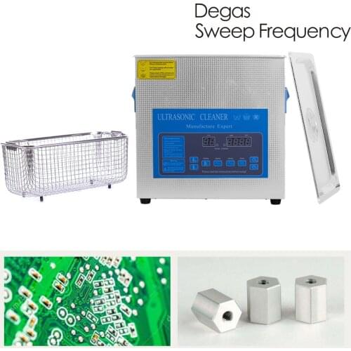 Degas Ultrasonic Cleaner Medical Metal DPF Oil Rust Degreaser Motherboard Sonic Clean Jewelry Glassware Lab Ultrasound Washer 4L