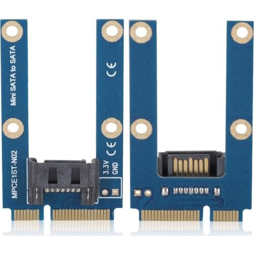 SATA Adapter Card mSATA to SATA Adapter Card Mini SATA to 7pin SATA MPCIe Expansion SATA Horizontal for MAC Windows