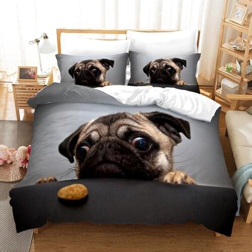 Dropshipping SINGLE only 1 Pillowcase Pattern Queen Size Bedding For Boys Duvet Cover Set Bedding Dog Swimming Water N010