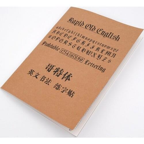 New English Calligraphy and Gothic Calligraphy Copying Workbook Beautiful English font Learn English copybook Libros Livros