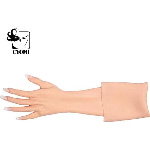 CYOMI Handmade Silicone Gloves Imitate a womans hands Props for Drag Queen cover hand burns Hand scar occlusion Prosthetic limb
