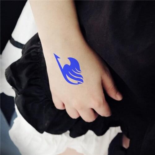 Fairy tail Erza Scarlet Cosplay Anime Cartoon Logo Props Waterproof Animation Cartoon Logo Temporary Tattoo Stickers XR099