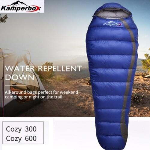 Kamperbox Camping Sleeping Bag Winter Cold Down Sleeping Bag Camping Equipment Down Slippers Lightweight Sleeping Bag