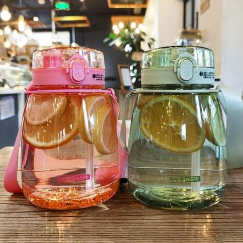 Large Capacity Sports Straw Water Bottle With Strap 1300ml Big Drinking Water Bottle Cup For Girls Children Kettle Waterbottle