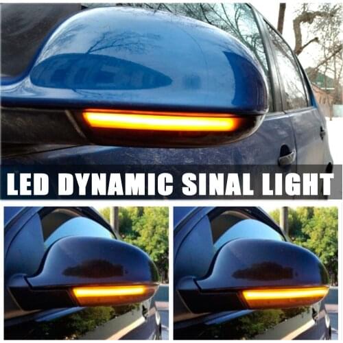 Dynamic Indicator Blinker Side Rear-View Mirror Indicator LED Blue Turn Signal Light For VW GOLF 5 Plus Jetta MK5 Passat B6 EOS