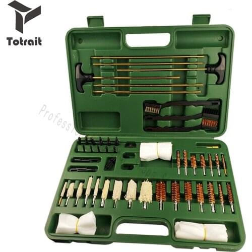 TOtarit 62 PCS Universal Gun Cleaning Tool Kit Set For Rifle Handgun Cleaner Pistol Pipe Mop Brush Accessories with Carry Case